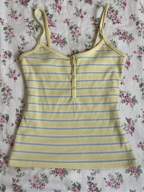 Levi's yellow and blue striped tank top Size XXS